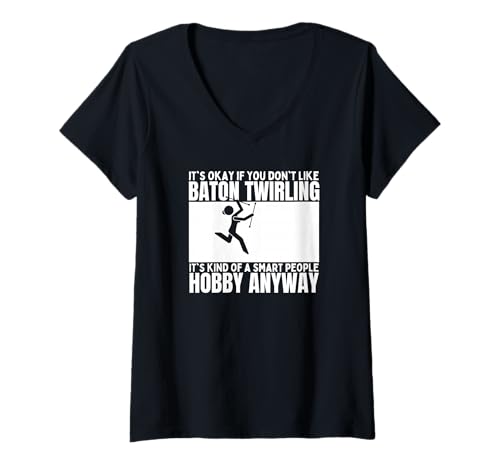 Damen Baton Twirling ist für kluge Leute Lustiger Baton Twirler T-Shirt mit V-Ausschnitt Damen Baton Twirling ist für kluge Leute Lustiger Baton Twirler T-Shirt mit V-Ausschnitt von Baton Twirling Costumes And Baton Twirler Gift