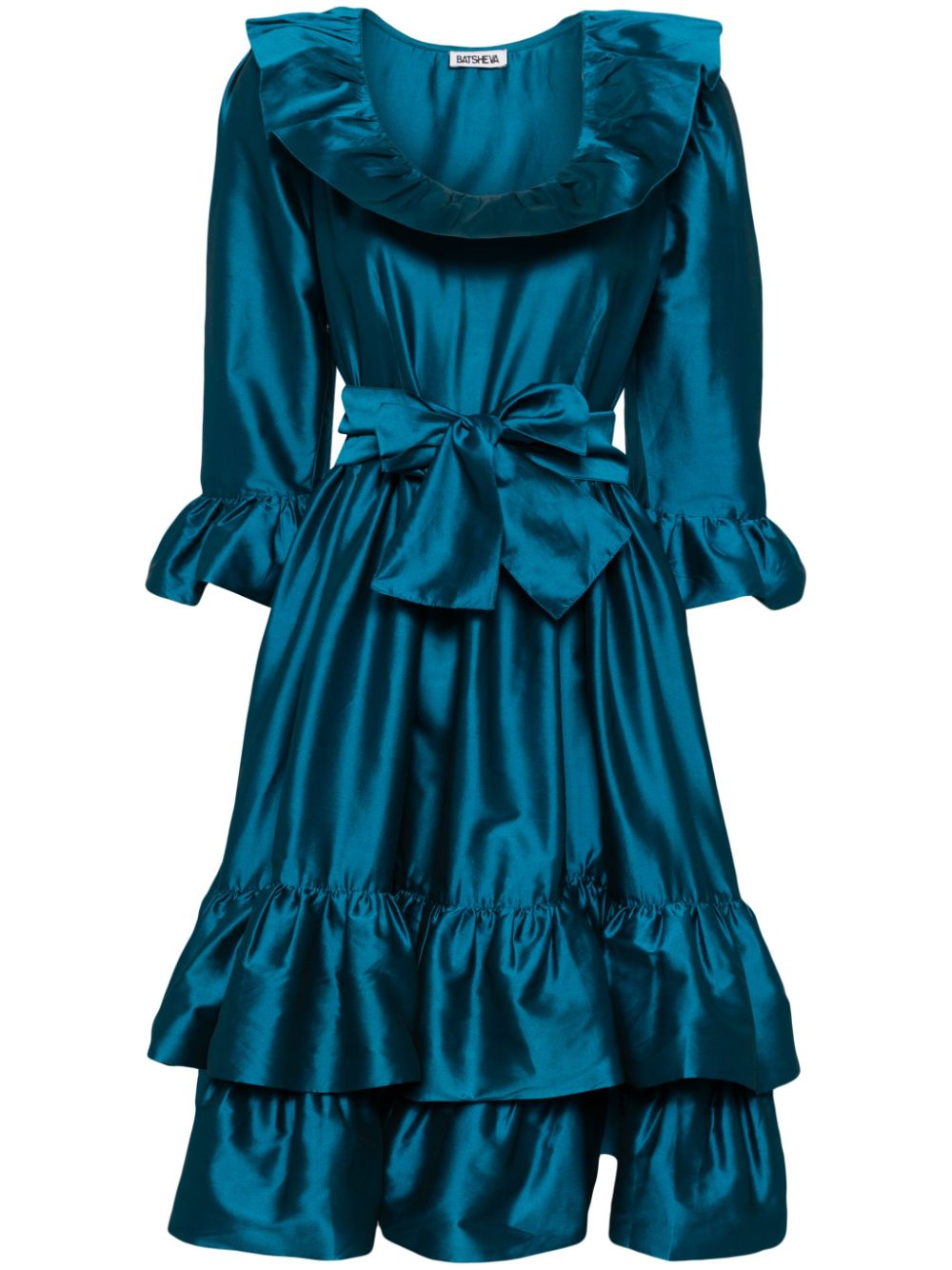 Batsheva Patty Maxikleid aus Satin - Blau von Batsheva