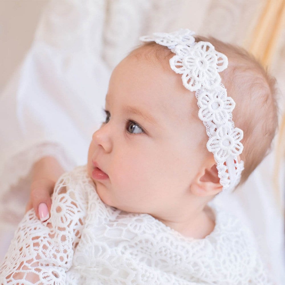 Spitzen Stirnband Für Baby Mädchen von BattesimoLove