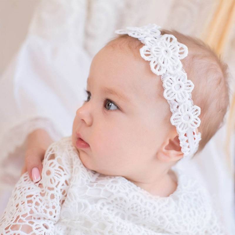 Spitzen Stirnband Für Baby Mädchen von BattesimoLove