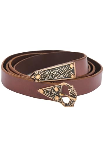 Battle-Merchant Frühmittelalterlicher Langgürtel aus Rindsleder von Battle-Merchant