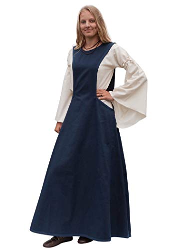 Battle-Merchant Mittelalter Überkleid Surcot Andra für Damen aus Canvas | Segeltuch Baumwolle Wikinger Obergewand bodenlang ärmellos | Fasching Karneval LARP, Dunkelblau, Gr. S/M Battle-Merchant Mittelalter Überkleid Surcot Andra für Damen aus Canvas | Segeltuch Baumwolle Wikinger Obergewand bodenlang ärmellos | Fasching Karneval LARP, Dunkelblau, Gr. S/M von Battle-Merchant