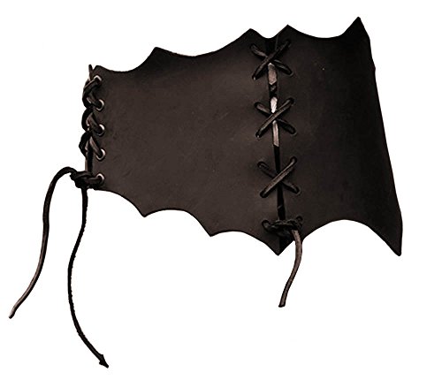 Battle Merchant Mittelalterlicher Schnürmieder-Gürtel aus Leder Damengürtel LARP Mieder Wikinger Schwarz oder Braun XS-XXL (L, Braun) von Battle-Merchant