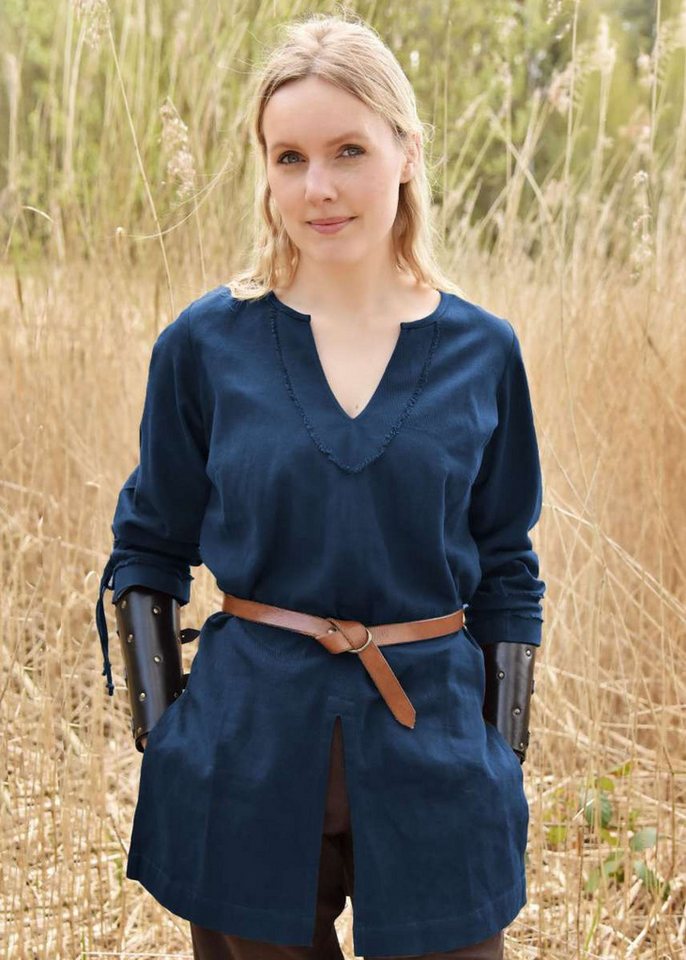 Battle Merchant Tunika Frauen-Tunika Ylva, blau M von Battle Merchant