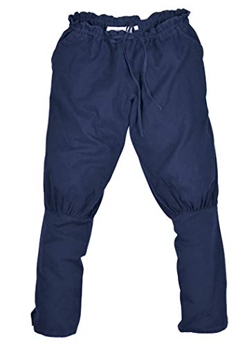 Battle-Merchant Wikinger-Hose - Rushose Olaf LARP-Hose (Blau, XXL) von Battle-Merchant