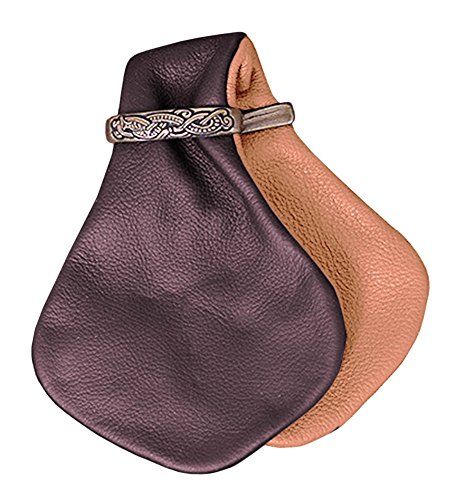 Mittelalterliche Geldkatze Chazza LARP Münzbeutel Mittelalter Portmonee Winkinger (Braun/Beige) von Battle Merchant