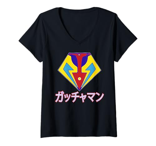 Damen Battle of the Planets Gatchman G Force Badge Japanisch T-Shirt mit V-Ausschnitt Damen Battle of the Planets Gatchman G Force Badge Japanisch T-Shirt mit V-Ausschnitt von Battle of the planets Gatchman G Force Badge