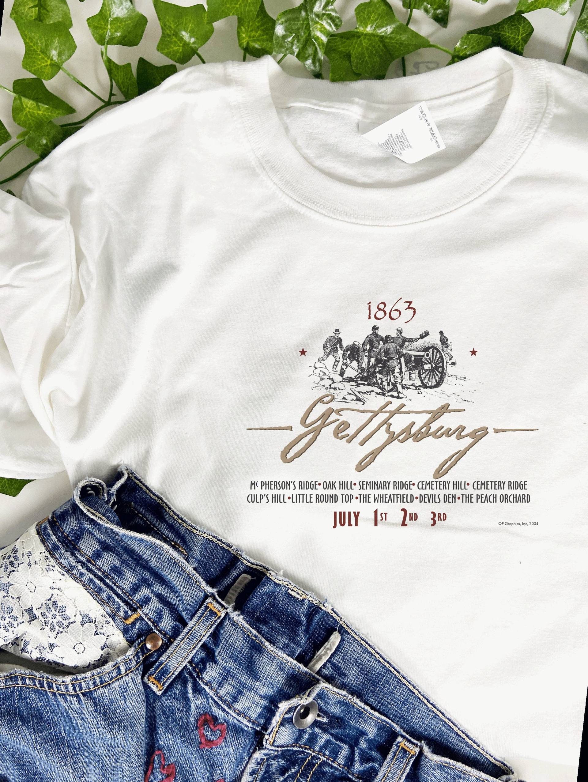 Bürgerkrieg T-Shirt Gettysburg 1863 Holzschnitt Bürgerkrieg T-Shirt Gettysburg 1863 Holzschnitt von BattlefieldDryGoods