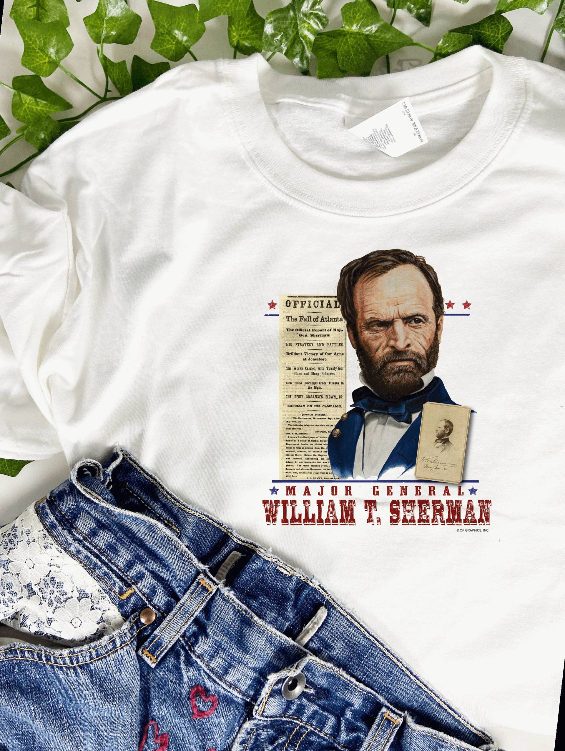 General William T Sherman 150. Bürgerkrieg Sesquicentennial 100% Baumwolle Geschenk T-Shirt General William T Sherman 150. Bürgerkrieg Sesquicentennial 100% Baumwolle Geschenk T-Shirt von BattlefieldDryGoods