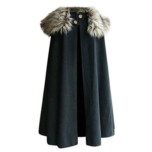 Herren Winterjacke Gothic Umhang Vintage Wolle Cape Coat Pelzkragen Oversize Mäntel, Männer Outwear Retro Festlich Cosplay Uniform Kostüm Party Große Größen Parka Mens Overcoat S-XXXL 3XL Herren Winterjacke Gothic Umhang Vintage Wolle Cape Coat Pelzkragen Oversize Mäntel, Männer Outwear Retro Festlich Cosplay Uniform Kostüm Party Große Größen Parka Mens Overcoat S-XXXL 3XL von Battnot-Herren