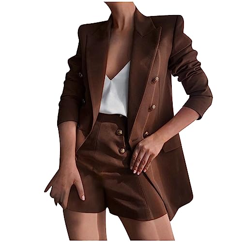 Battnot Damen Elegant Business Anzug Set Hosenanzug Blazer Kurze Hose 2-teilig Anzug Karo Kariert Zweiteiler Damen Festlich Hosenanzug Streetwear Battnot Damen Elegant Business Anzug Set Hosenanzug Blazer Kurze Hose 2-teilig Anzug Karo Kariert Zweiteiler Damen Festlich Hosenanzug Streetwear von Battnot