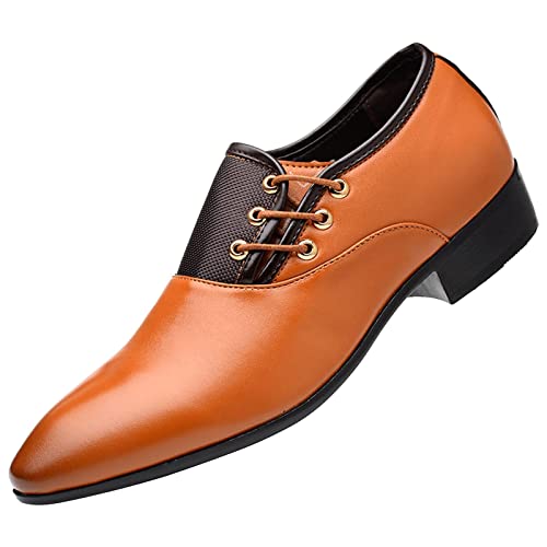 Anzugschuhe Herren Lederschuhe Business Oxford Derby Schuhe Hochzeits Klassischer Schnürschuh Männer Anzugschuhe Brogues Hochzeitsschuhe Schnürhalbschuhe Klassischer Business Schnürschuh von Battnot