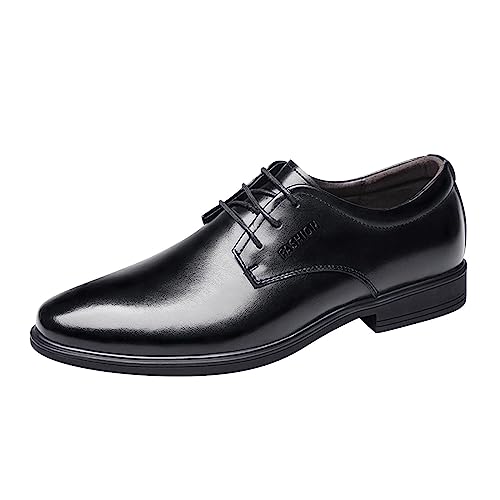 Anzugschuhe Herren Oxford Derby Schuhe Brogues Lederschuhe Hochzeitsschuhe Schnürhalbschuhe Klassischer Business Schnürschuh Männer Anzugschuhe Hochzeit Blau Gold Grau Rot Schwarz von Battnot