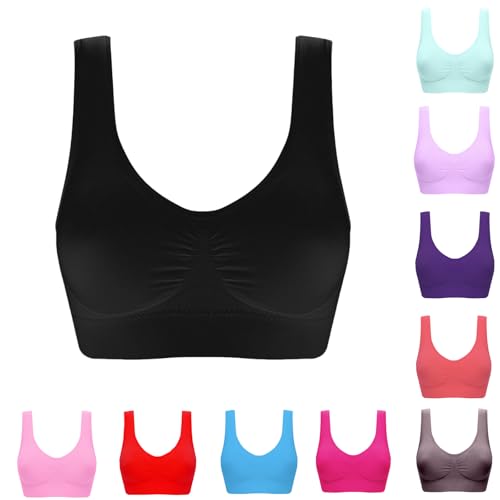 BH Damen Ohne Bügel Push Up Bralette BH Sport BH Damen Starker Halt Große Größen Sports Bra Ohne Bügel Comfit Soft BH Bequem Breite Träger Sport-BHS Rückenfrei Fitting Yoga BH Damen Push Up BH von Battnot