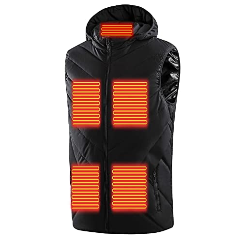 Battnot 2022 Testsieger Beheizbare Weste für Herren Damen, USB Elektrische Heizweste,11 Heizzonen Beheizte Weste Heizbereiche, Wärmeweste mit Heizung für Outdoor Wandern Skifahren (Ohne Powerbank) von Battnot