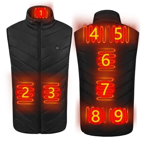 Battnot 2023 Beheizbare Weste Herren Damen Beheizte Weste ärmellos Jacke Mit Heizung Wärmeweste Beheizbare Jacke Heizweste USB elektrisch Heated Vest Wärmende Gilet für Outdoor Skifahren Motorrad Battnot 2023 Beheizbare Weste Herren Damen Beheizte Weste ärmellos Jacke Mit Heizung Wärmeweste Beheizbare Jacke Heizweste USB elektrisch Heated Vest Wärmende Gilet für Outdoor Skifahren Motorrad von Battnot