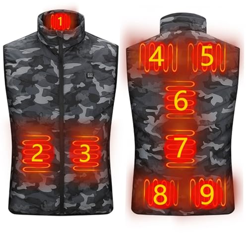 Battnot 2023 Beheizbare Weste Herren Damen Beheizte Weste ärmellos Jacke Mit Heizung Wärmeweste Beheizbare Jacke Heizweste USB elektrisch Heated Vest Wärmende Gilet für Outdoor Skifahren Motorrad Battnot 2023 Beheizbare Weste Herren Damen Beheizte Weste ärmellos Jacke Mit Heizung Wärmeweste Beheizbare Jacke Heizweste USB elektrisch Heated Vest Wärmende Gilet für Outdoor Skifahren Motorrad von Battnot