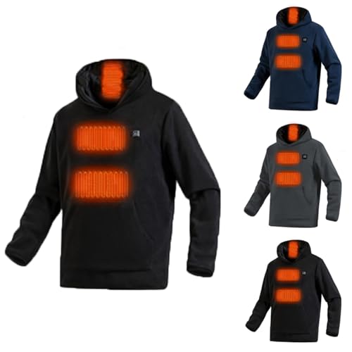 Beheizbare Hoodie Damen Beheizbare Pullover Herren Plüsch Sweatshirt Beheizte Kapuzenpullover USB Elektrisch Beheizbare Sweatshirt mit Kapuze Bluse Tops Beheizte Hoodies für Männer und Frauen von Battnot