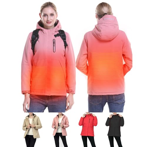 Battnot Beheizbare Jacke Herren Damen, Elektrische Beheizte Jacke mit 3 Einstellbar Temperatur Warme Jacke USB Heizjacke Funktionsjacke Winddicht Winterjacke für Outdoor Motorrad Wandern Skifahren von Battnot