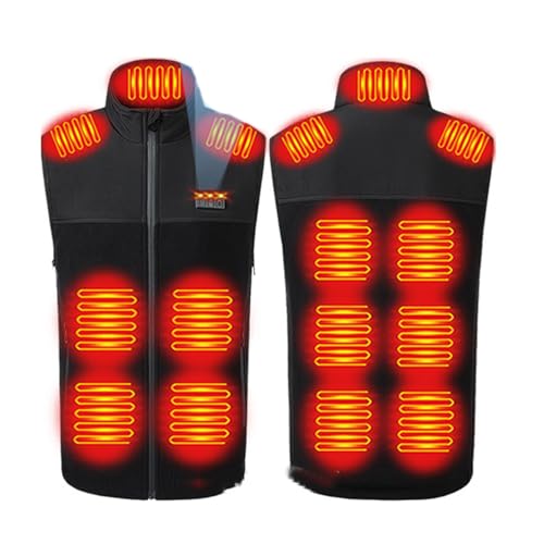 Battnot Beheizbare Weste, Heizweste für Damen Herren, Beheizte Jacke, Heizjacke Beheizte Weste Jacke Heizweste USB Lade ärmellos Jacke Mit Heizung Wärmejacke mit 3 Einstellbar Temperatur, Wärmeweste von Battnot