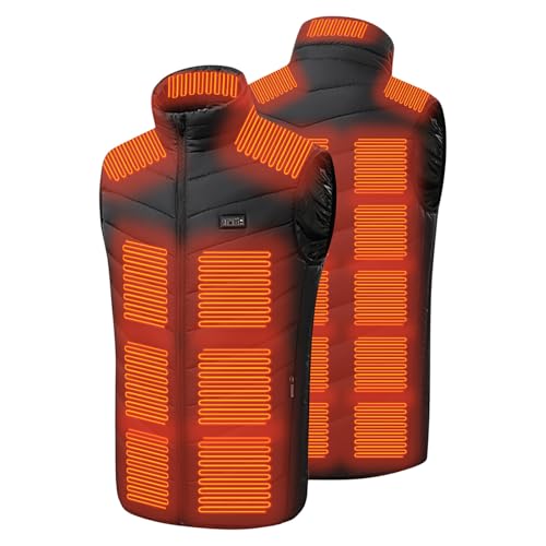 Battnot Beheizbare Weste Damen herren, Elektrische Heizweste ärmellos Jacke Mit Heizung, USB Elektrisch Heated Vest Waschbar Winter Wärmende Gilet Wärmeweste Beheizbare Weste Große Größen S-5XL von Battnot