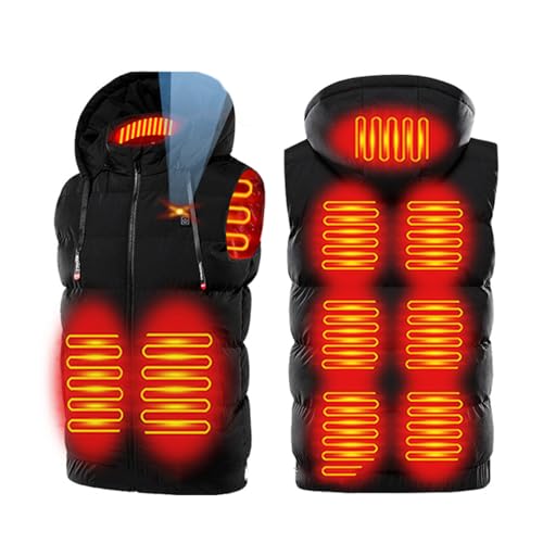 Battnot Beheizbare Weste Herren Damen, Elektrische USB Beheizte Jacke 3 Temperaturstufen Elektrisch Heizweste, Winter Warme Heizweste Beheizbare Weste Damen Herren Beheizte Weste Wärmeweste von Battnot