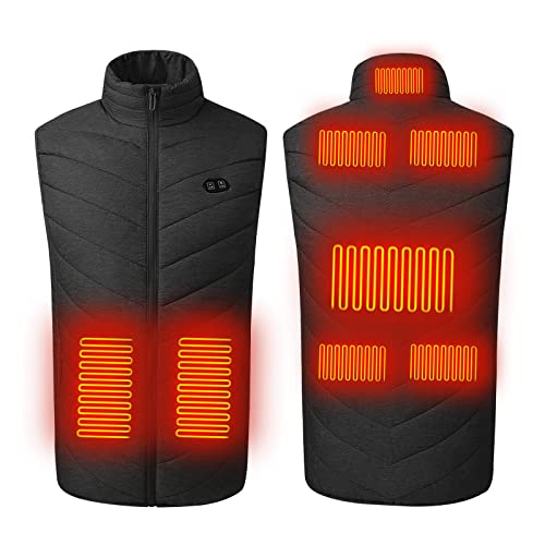 Battnot Beheizbarer Body Warmer Damen Herren, beheizbare Westen Heizjacke elektrischer Thermoweste über USB, Winter warme leichte Heizweste mit 3 Heizstufen für Jagd Skifahren,Angeln von Battnot