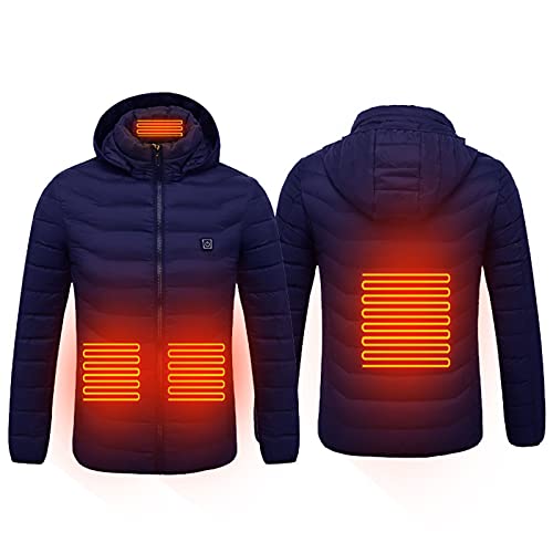 Battnot Beheizte Jacke Herren Damen Beheizbare Heizjacke zum Outdoor Arbeiten Tägliches Tragen Angeln über beheizter Outdoor-Mantel zum Reiten Skibekleidung Mantel Wasserfallkragen Winterjacke Damen von Battnot