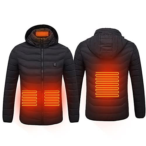 Battnot Beheizte Jacke Herren Damen Beheizbare Heizjacke zum Outdoor Arbeiten Tägliches Tragen Angeln über beheizter Outdoor-Mantel zum Reiten Skibekleidung Mantel Wasserfallkragen Winterjacke Damen von Battnot