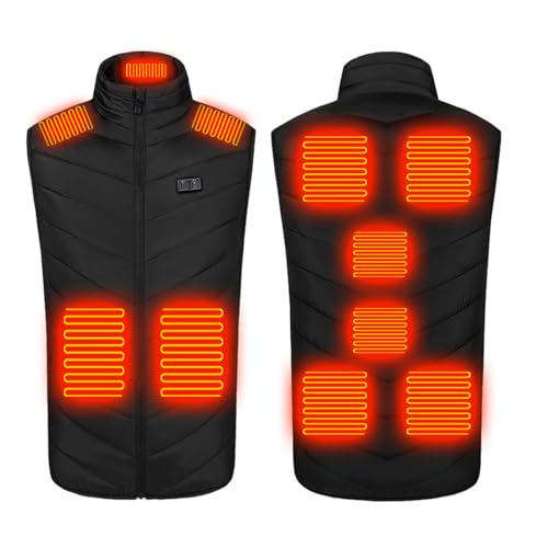 Battnot Beheizte Weste Herren Damen Heizweste Beheizbare Weste ärmellos Jacke Mit Heizung Wärmeweste Beheizbare Jacke USB Eletriksche Heizweste Beheizte Weste für Outdoor Skifahren Motorrad Angeln von Battnot