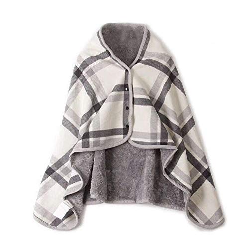 Battnot Damen Poncho, Winter Warm Umhang Cape Cardigan, Decke mit ärmeln Damen Poncho Kuscheldecke Flauschig, Oversize Pullover Damen Umhang Decke Wrap Open Front Cape Winterdecke Dicke TV Decke Coat von Battnot