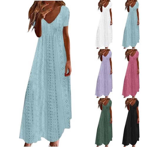 Battnot Damen Sommerkleid Elegant Freizeitkleid Sommerkleid Günstig Strandkleid Leicht Luftig,Bohemien Kleid Sommerkleid, Freizeitkleid Lockerer Bequem, Sale Clearance Kleid Lässiger Modischer von Battnot