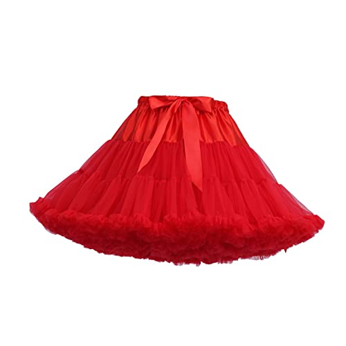 Battnot Damen Tüllrock Kurz Tutu Ballett Ballkleid Unterrock 50er Rockabilly Petticoat Tanzen Kleider Elegant Gelegenheit Zubehör Abendkleid, 2022 Frauen Qualität Party Kostüm von Battnot