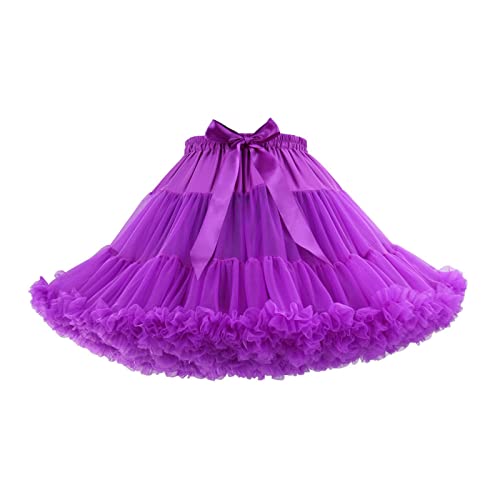 Battnot Damen Tüllrock Kurz Tutu Ballett Ballkleid Unterrock 50er Rockabilly Petticoat Tanzen Kleider Elegant Gelegenheit Zubehör Abendkleid, 2022 Frauen Qualität Party Kostüm von Battnot