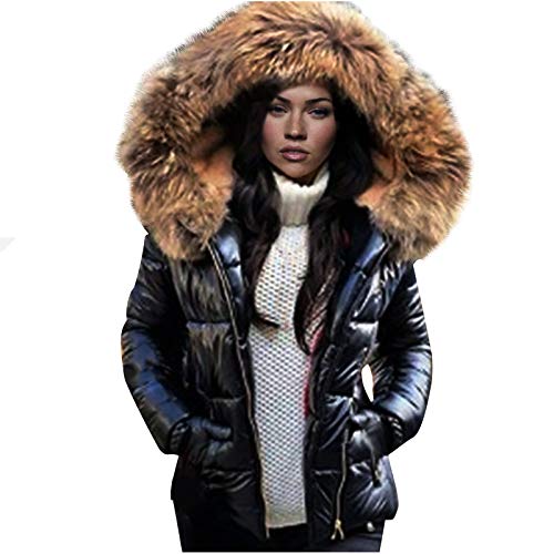 Battnot Damen Übergangsjacke Leichte Steppjacke Winter Warme Kapuze Puffer Mantel Winterjacke Damen Hoodie Jacke Parka Mantel Outdoorjacke mit Kapuze Elegant Winterparka Steppmantel Softshelljacke von Battnot