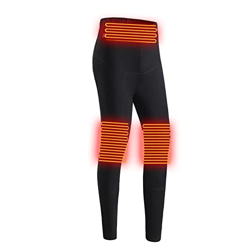 Battnot Heizhose Wärmehose Beheizte Leggings Damen Thermo-Unterziehhose Waschbare Beheizte Leggings, Bequeme Elektrische USB-Beheizte Hose für Wandern, Camping, Skifahren von Battnot