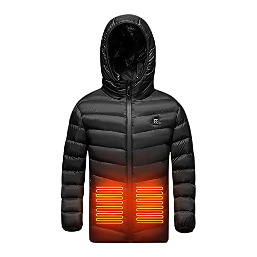 Battnot Heizjacke, Beheizbare Jacke für Kinder, Beheizte Jacke Jungen Mädchen, Weiche Und Warme Beheizbare Jacke, 3 Einstellbare Wärmestufe Heizweste, Heizbare Jacke für Außen Reisen Sport Freizeit von Battnot