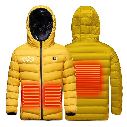 Battnot Heizjacke Beheizte Weste Kinder, Elektrische Beheizte Jacke USB Lade Heizweste für Kinder,Elektrische Beheizte Jacke Beheizbare Weste für Outdoor-Aktivitäten Jagd Camping Skifahren Wandern von Battnot