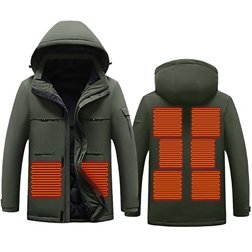 Battnot Heizjacke Herren Damen Beheizbare Jacke,Wasserdicht Winddicht warm Softshell Winterjacke Beheizbare Weste Winter Warm Mantel Elektrischer Beheizte Jacken für Outdoor Wandern Jagd Camping von Battnot