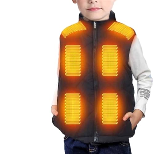 Battnot Heizweste Beheizbare Jacke Kinder Jungen, USB Lade Elektrische Beheizte Weste für Schule Skifahren Winter Outdoorweste von Battnot