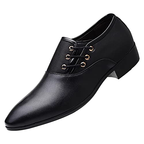 Battnot Herren Anzugschuhe Schwarz Braun Oxford, Männer Lederschuhe Business Hochzeit Derby rutschfeste Smoking Halbschuhe Männlichen Spitzschuhe Freizeitschuhe Fußschuhen Britischer Stil Elegant von Battnot