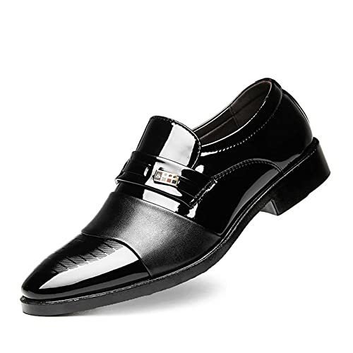 Battnot Herren Anzugschuhe Schwarz Hell Lederschuhe Braun Oxford, Männer Business Hochzeit Derby rutschfeste Smoking Halbschuhe Männlichen Spitzschuhe Freizeitschuhe Fußschuhen Elegant Formal 39-44 von Battnot