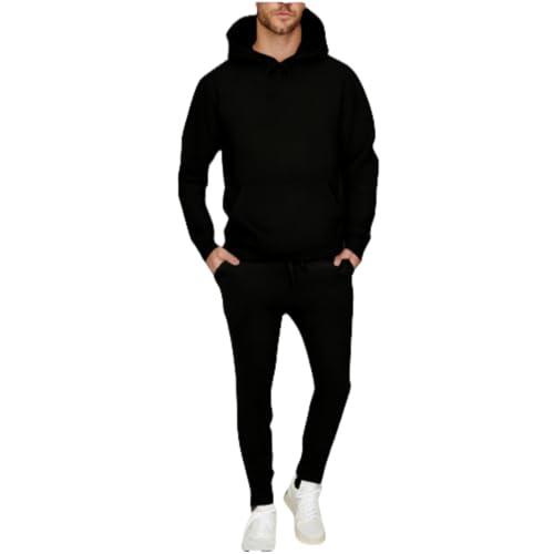 Battnot Herren Jogging Anzug Trainingsanzug Sportanzug Sporthose Gym Tracksuit Atmungsaktiv Sweatshirt Jogginghose Casual Hausanzug,Activewear-Sets Für Herren Klassisch Jogginganzug von Battnot