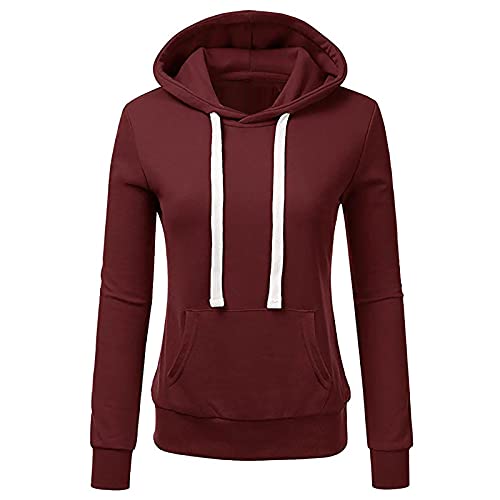 Battnot Hoodie Damen Sweatshirt mit Kapuze Jacke Damen Sweatjacke Hoodie Sweatshirt Oberteile Damen Pullover Kapuzenpullover Pulli mit Reissverschluss Einfarbig Full Zip Kapuzenpullover Kapuzenjacke von Battnot