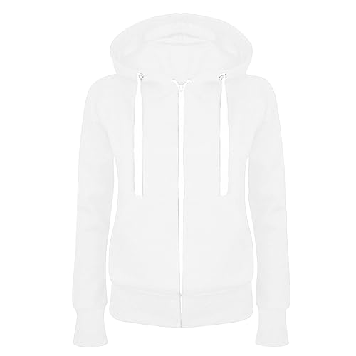 Battnot Hoodie Damen Sweatshirt mit Kapuze Jacke Damen Sweatjacke Hoodie Sweatshirt Oberteile Damen Pullover Kapuzenpullover Pulli mit Reissverschluss Einfarbig Full Zip Kapuzenpullover Kapuzenjacke von Battnot