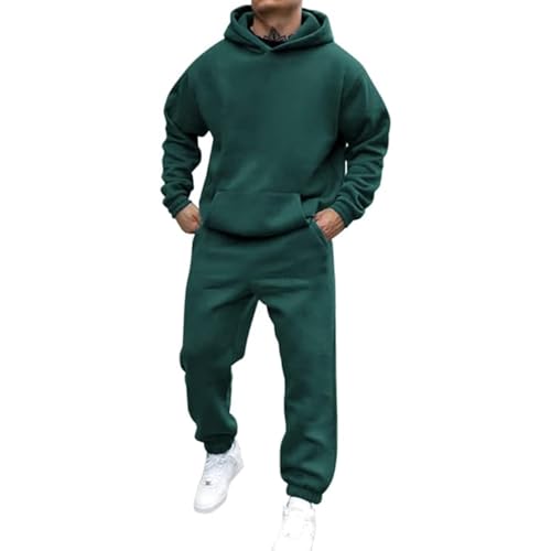 Battnot Jogginganzug Herren Sportbekleidung Trainingsanzug Herren Einfarbig Hoodie Mit Kapuze Langarm Mit Taschen Hausanzug 2-Teilig Kapuzenpullover Jogginghose Jogginganzug Set Klassisch Sportanzug von Battnot