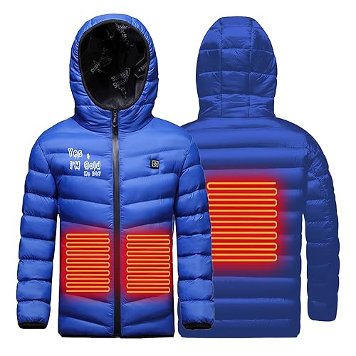 Battnot Kinder beheizte jacke beheizte Weste USB wiederaufladbare elektrische Heizjacke Waschbare Wintersportweste Beheizbare Jacke für Kinder im Freien, Jagen, Camping, Wandern, Skifahren von Battnot