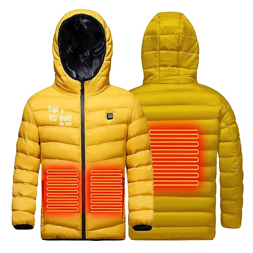 Battnot Kinder beheizte jacke beheizte Weste USB wiederaufladbare elektrische Heizjacke Waschbare Wintersportweste Beheizbare Jacke für Kinder im Freien, Jagen, Camping, Wandern, Skifahren von Battnot