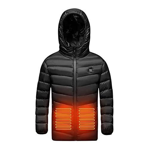 Battnot Kinder beheizte jacke beheizte Weste USB wiederaufladbare elektrische Heizjacke Waschbare Wintersportweste Beheizbare Jacke für Kinder im Freien, Jagen, Camping, Wandern, Skifahren von Battnot