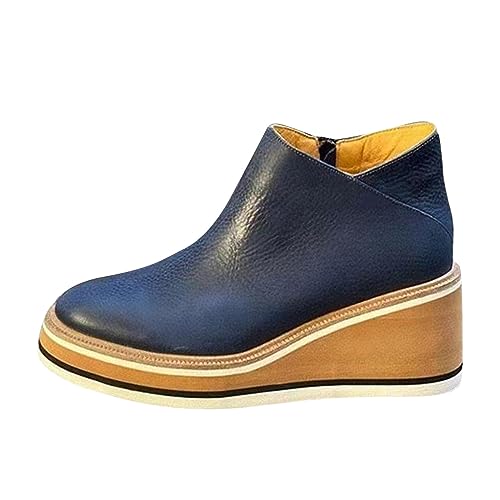 Battnot Plateau Sneaker Damen Wedges Keilabsatz Schuhe Damen Sportschuhe Innere Steigerung Platform Leichte Leder Walking Trainers Weiss Weiße Schwarz Turnschuhe Damen Plateau Schuhe von Battnot